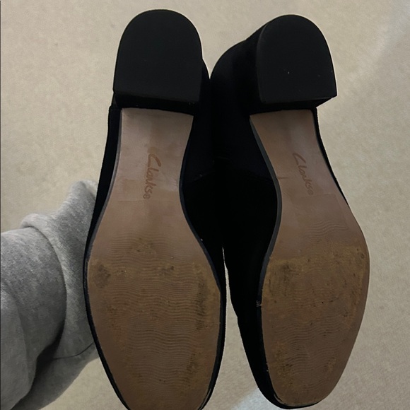 Clarks Black Suede Ankle Booties - Picture 3 of 5